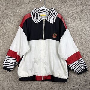 CST Sport Vintage Colorblock Nylon Windbreaker Jacket Adult 1X XL Retro 90s